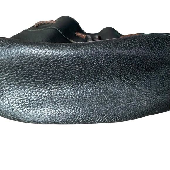 Dooney and Bourke Vintage Black Leather Pebbled Bucket Bag Purse - Picture 10 of 14